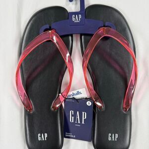 Gap Women's Black and Pink Flipflops